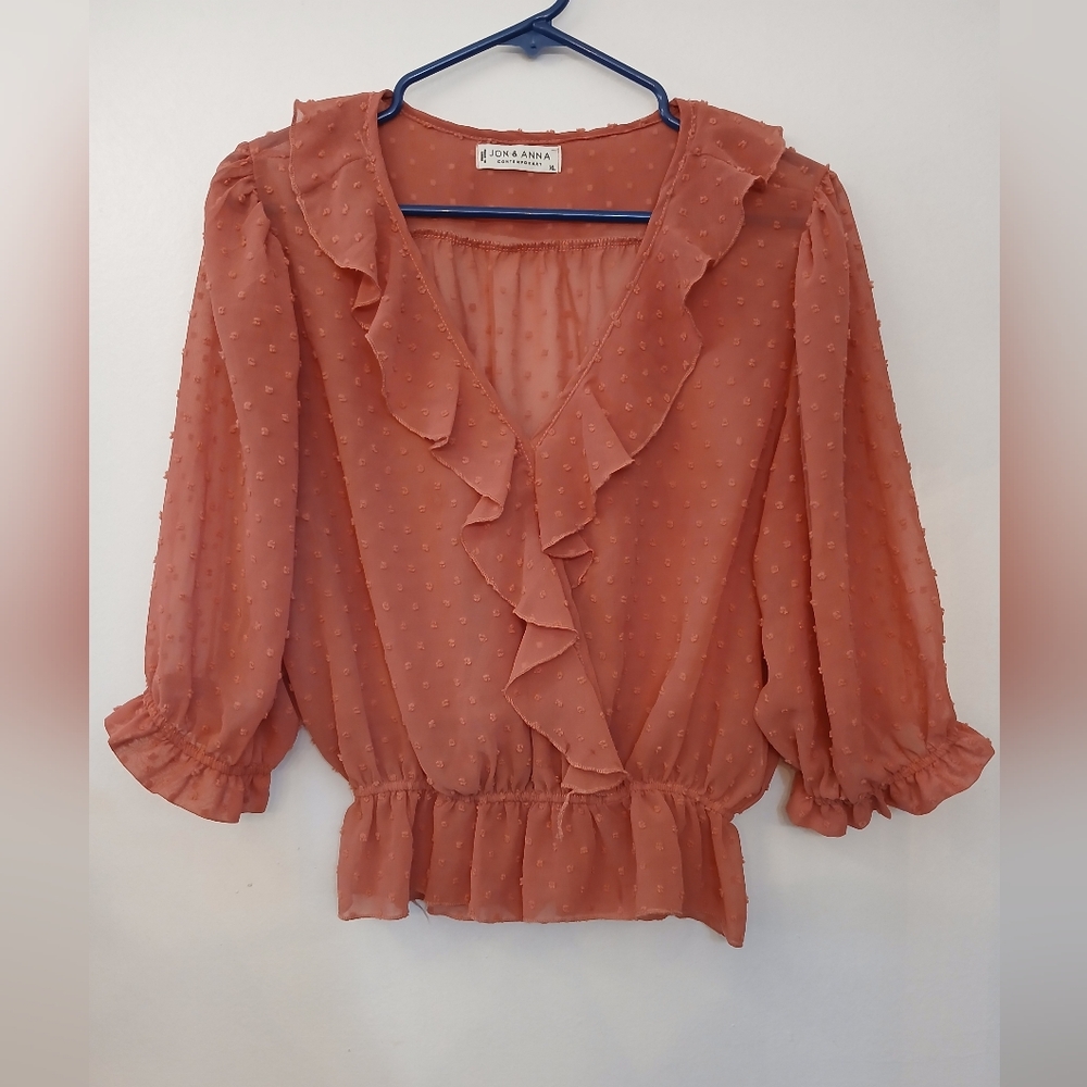 Peach blouse